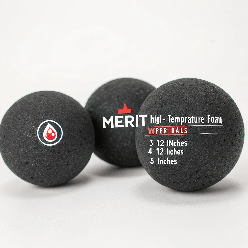 MERIT High-Temperature Foam Wiper Balls for 3 1/2", 4 1/2", and 5" Drill Pipe